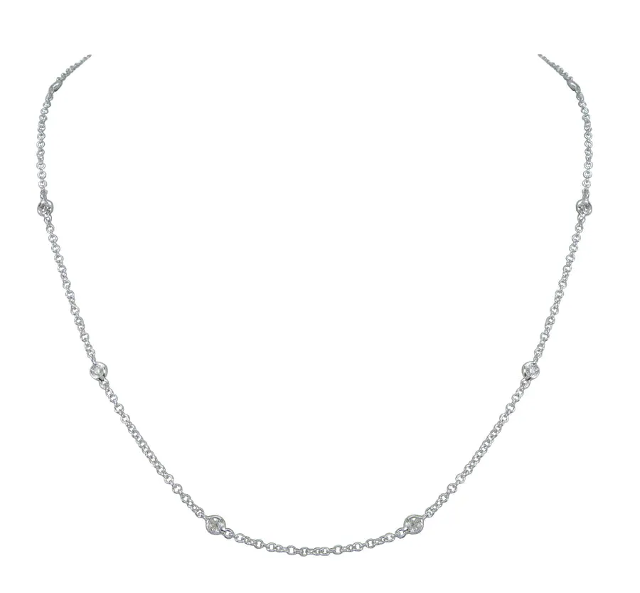 1.23CT T.W. Diamond by the Yard Chain Necklace