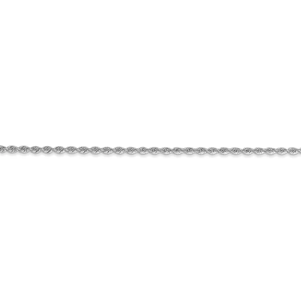 14k White Gold 1.5mm Regular Rope Chain