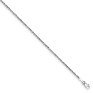 14k White Gold 1.5mm Regular Rope Chain