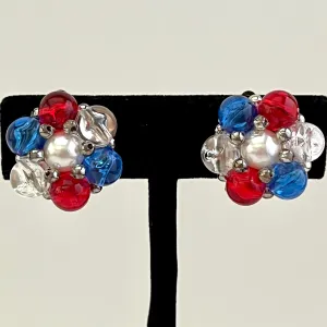 1960s Bead Cluster Earrings