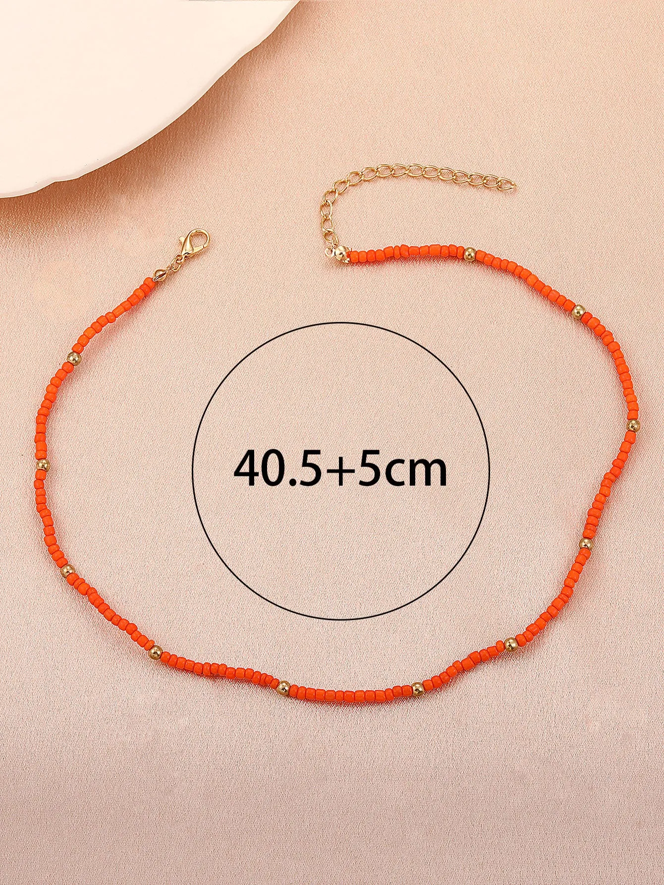 1pc Orange Beaded Bracelet for Women Girls Accessories Jewelry Gifts Gift for