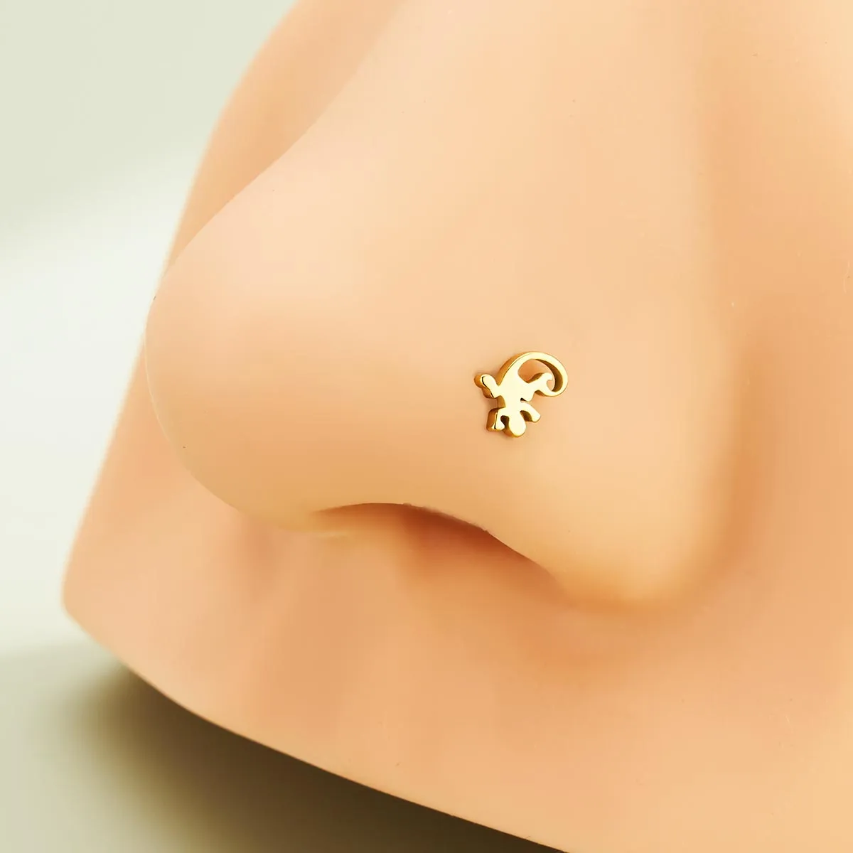 20G Gecko L-shaped Nose Stud