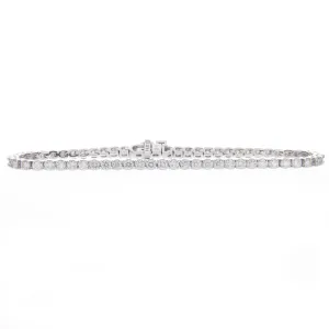 3.27ct 14k White Gold Tennis Bracelet