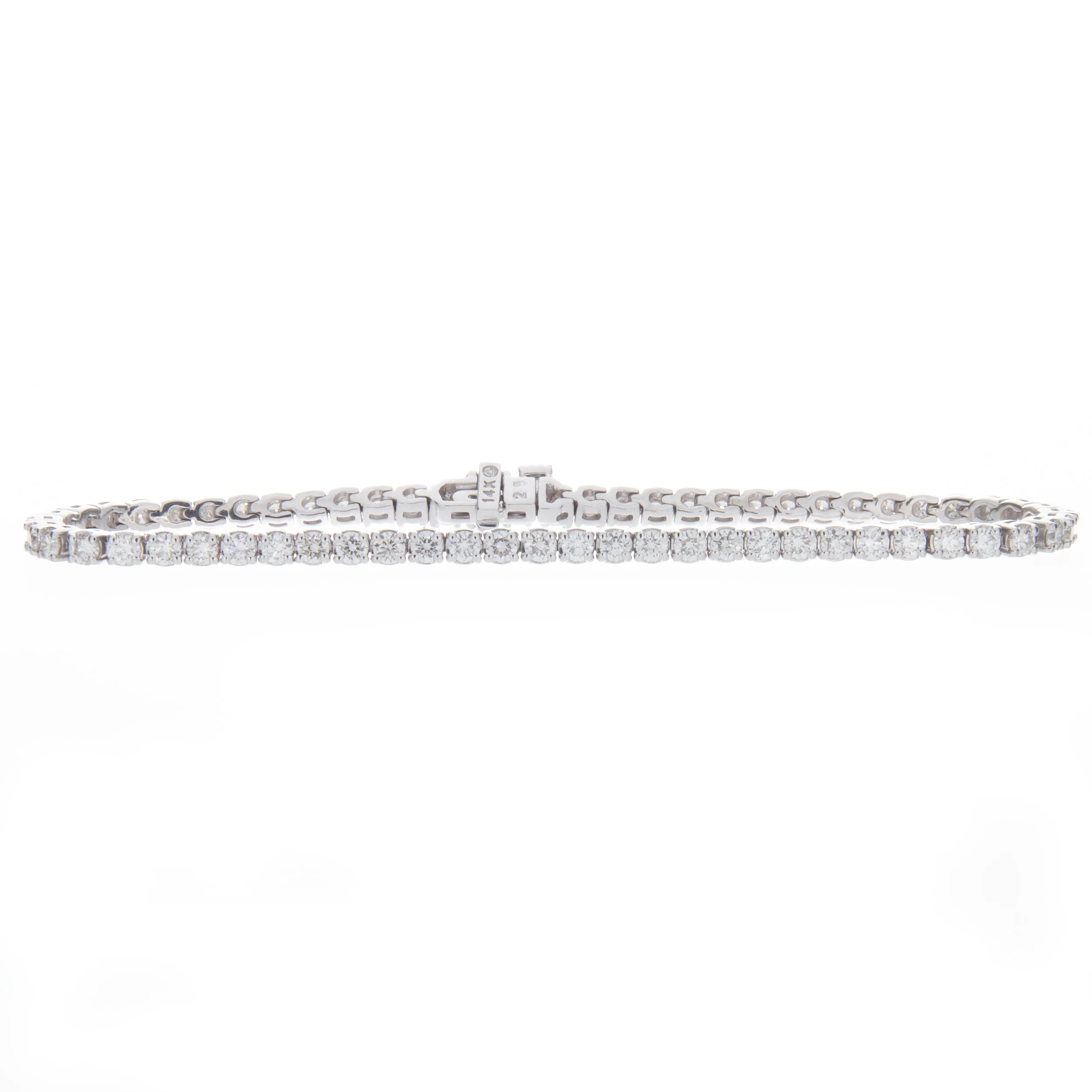 3.27ct 14k White Gold Tennis Bracelet