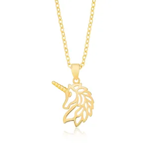 9ct Yellow Gold Unicorn Pendant