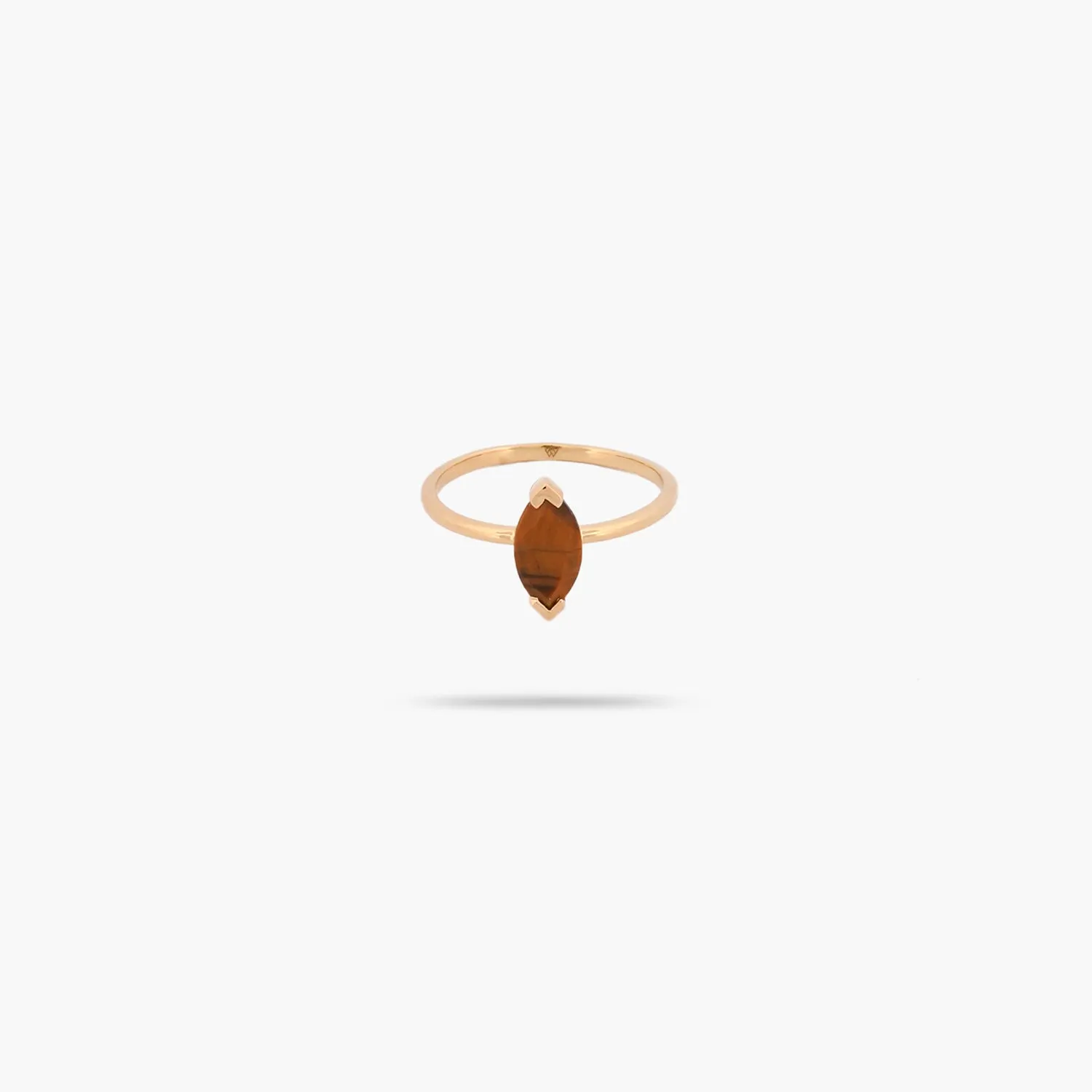 Amare Wear Golden Gaze Tiger's Eye  Marquise Solitaire Ring