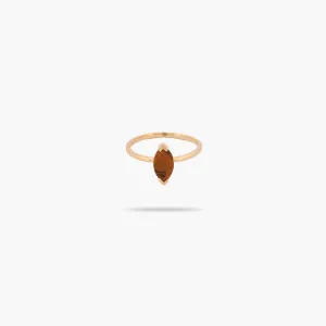 Amare Wear Golden Gaze Tiger's Eye  Marquise Solitaire Ring