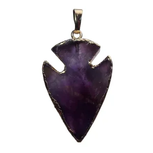 Amethyst Pendant Key to the Spiritual Kingdom Arrowhead Gem