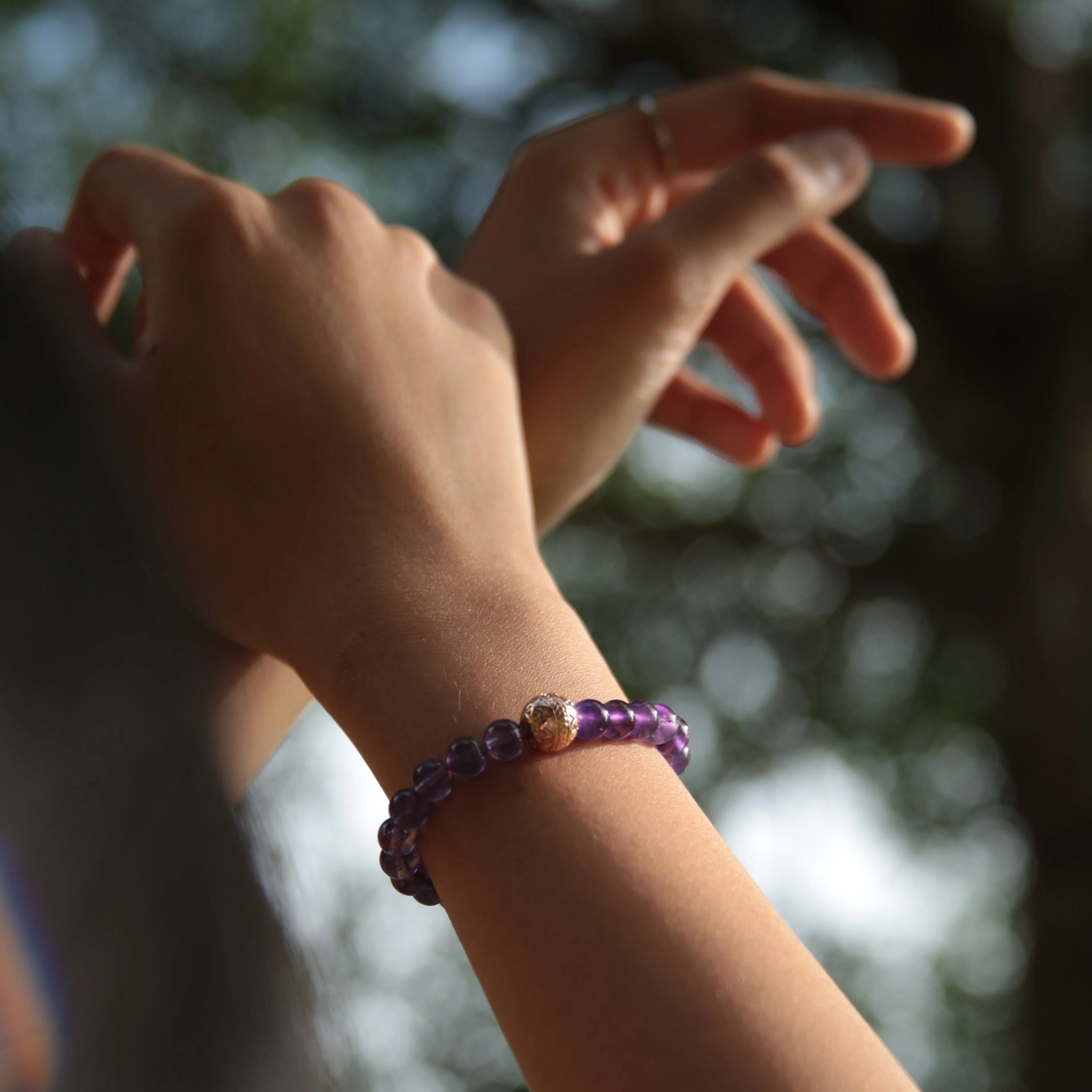 Amethyst Rose Gold Bracelet