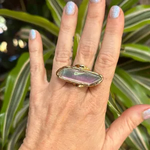 Angel Aura Lemurian Quartz Ring #29