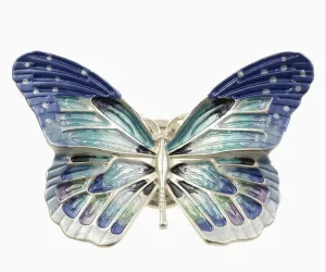 Aqua Butterfly Magnetic Brooch