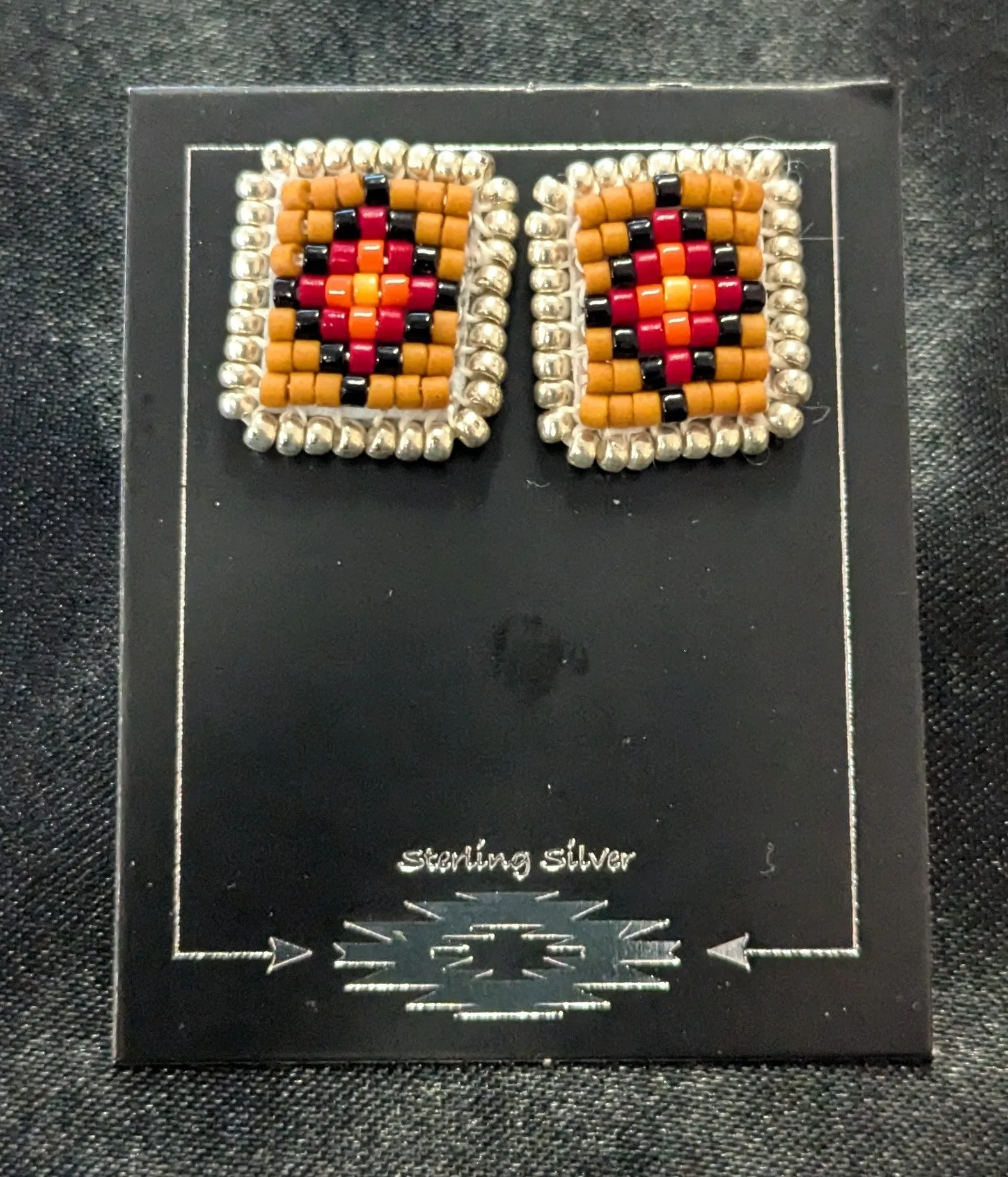 Beaded Stud Earrings