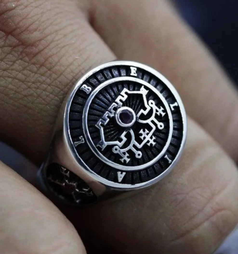 Belial & Bael Sigil Ring | 925 Sterling Silver | Goetic Demon Jewelry