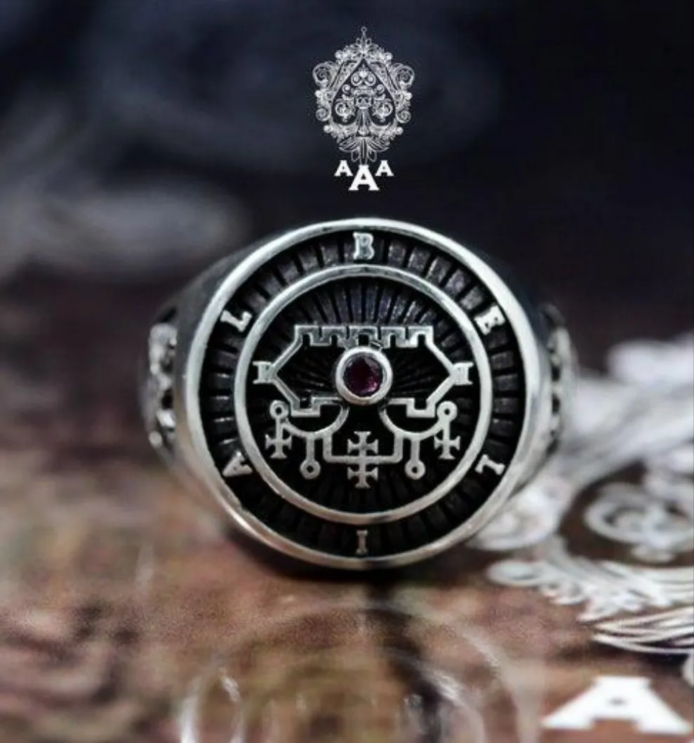 Belial & Bael Sigil Ring | 925 Sterling Silver | Goetic Demon Jewelry