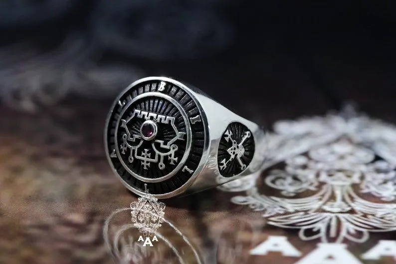 Belial & Bael Sigil Ring | 925 Sterling Silver | Goetic Demon Jewelry