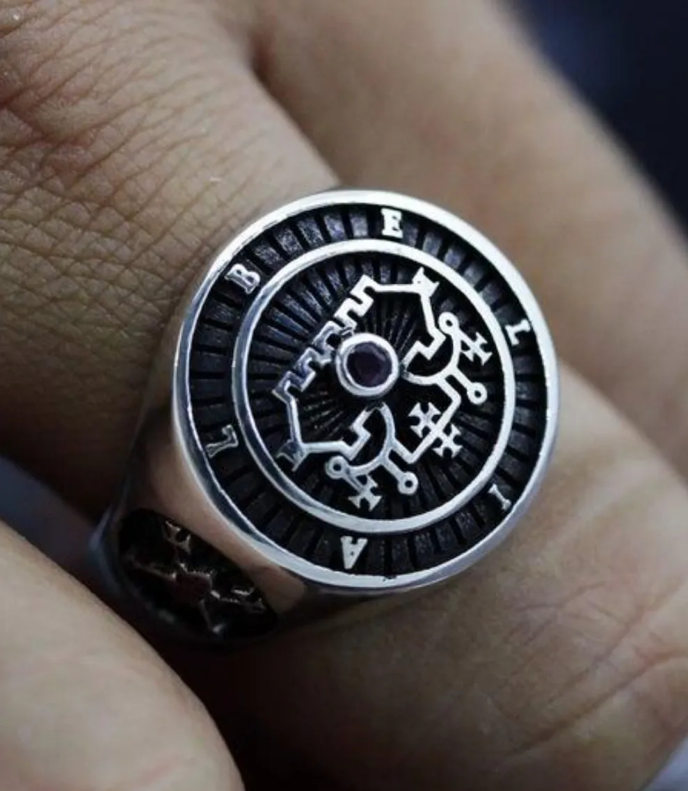 Belial & Bael Sigil Ring | 925 Sterling Silver | Goetic Demon Jewelry