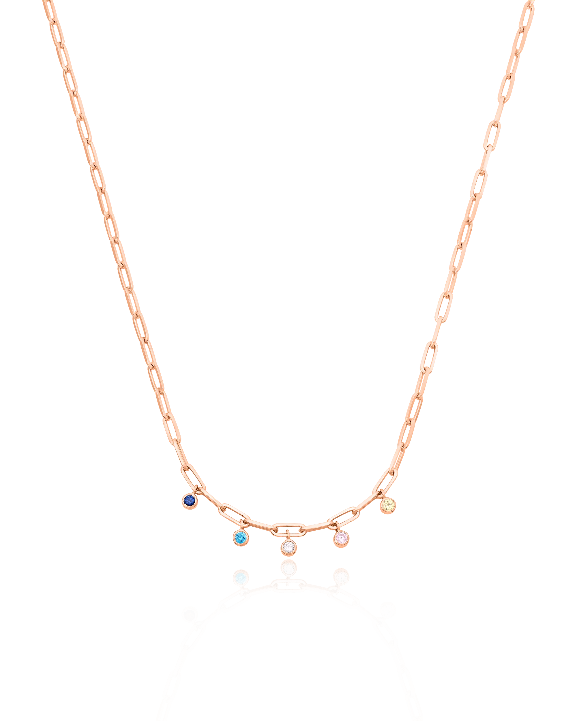 Bermuda Birthstone Necklace  - 18K Rose Vermeil