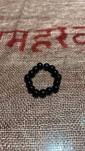 Black Onyx Beaded Ring