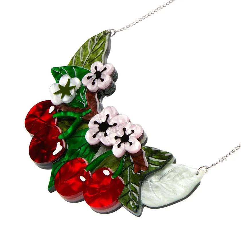 Blossoming Cherries Statement Necklace