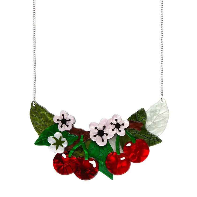 Blossoming Cherries Statement Necklace