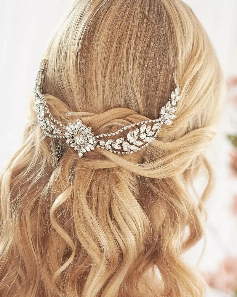 Bridal Hair Brooch Rhinestone  HBR-299