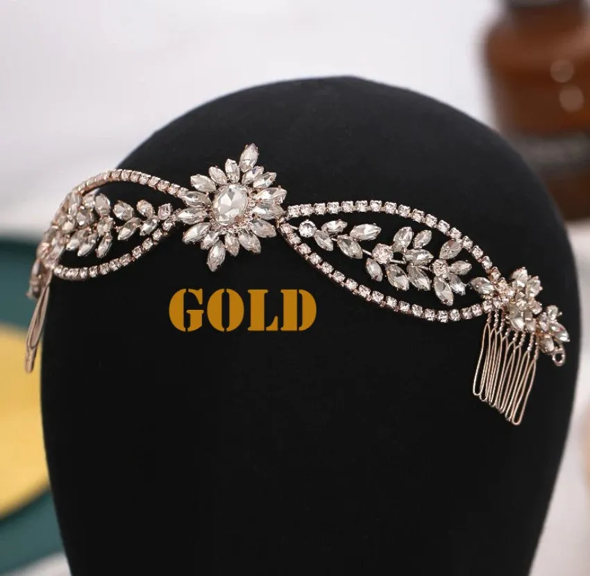 Bridal Hair Brooch Rhinestone  HBR-299