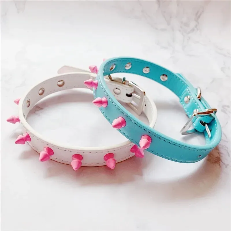 Candy Pink Spiked Choker