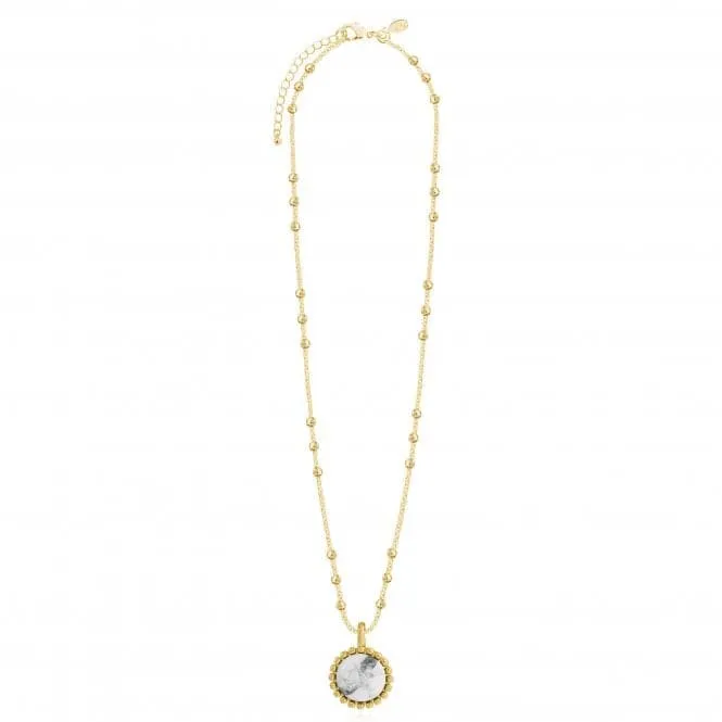 Capri Howlite Gold 46cm   5cm Extender Necklace 4486