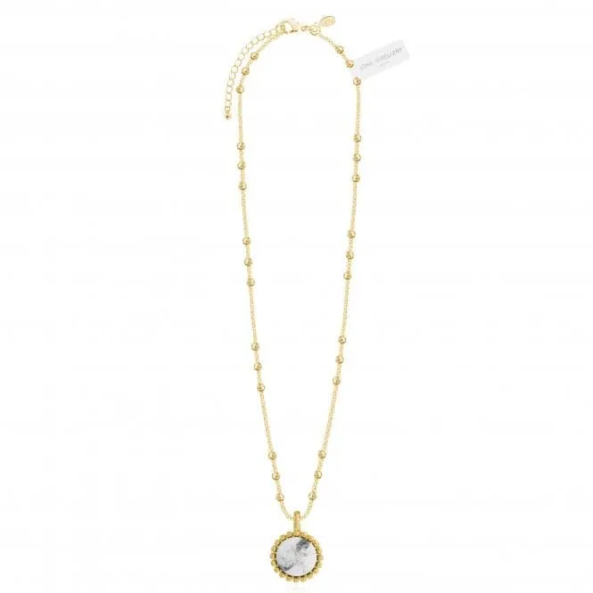 Capri Howlite Gold 46cm   5cm Extender Necklace 4486