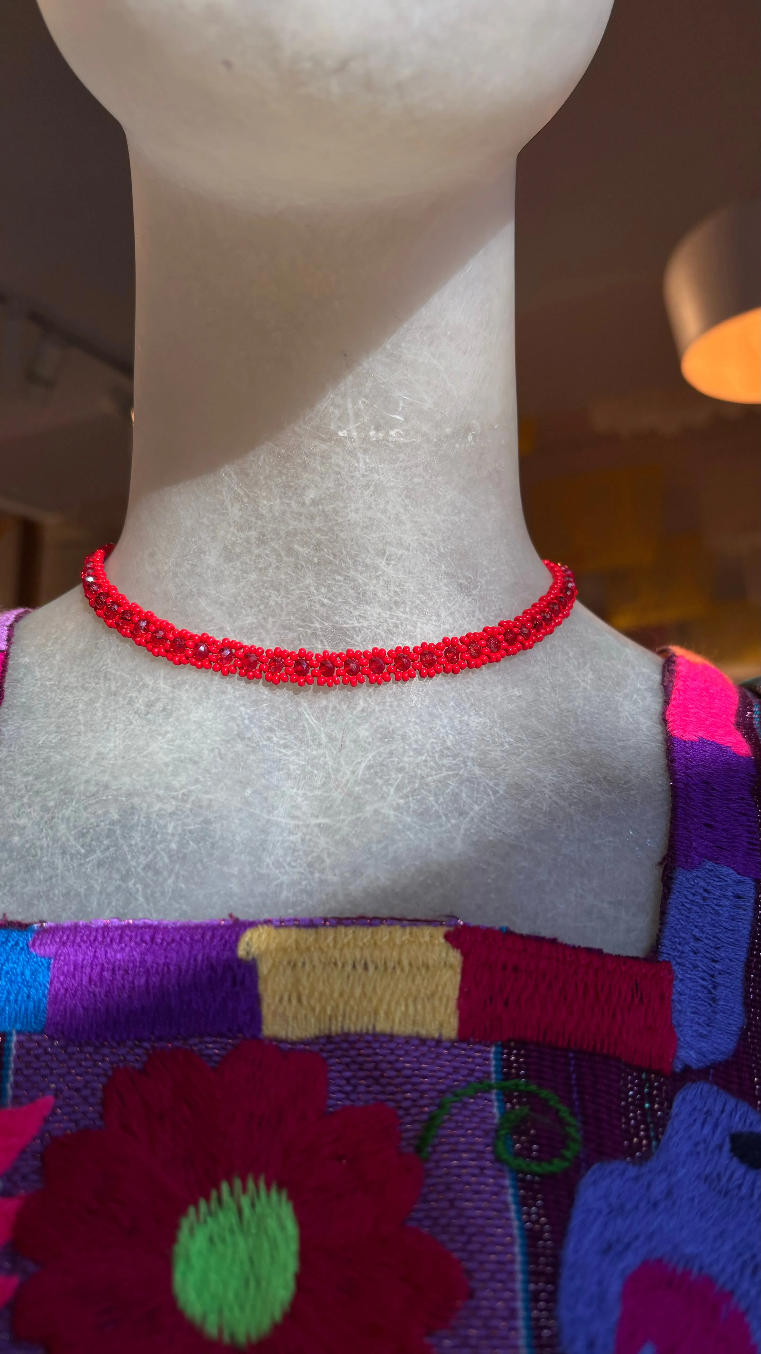 'Chaquira': Beaded Choker Necklace