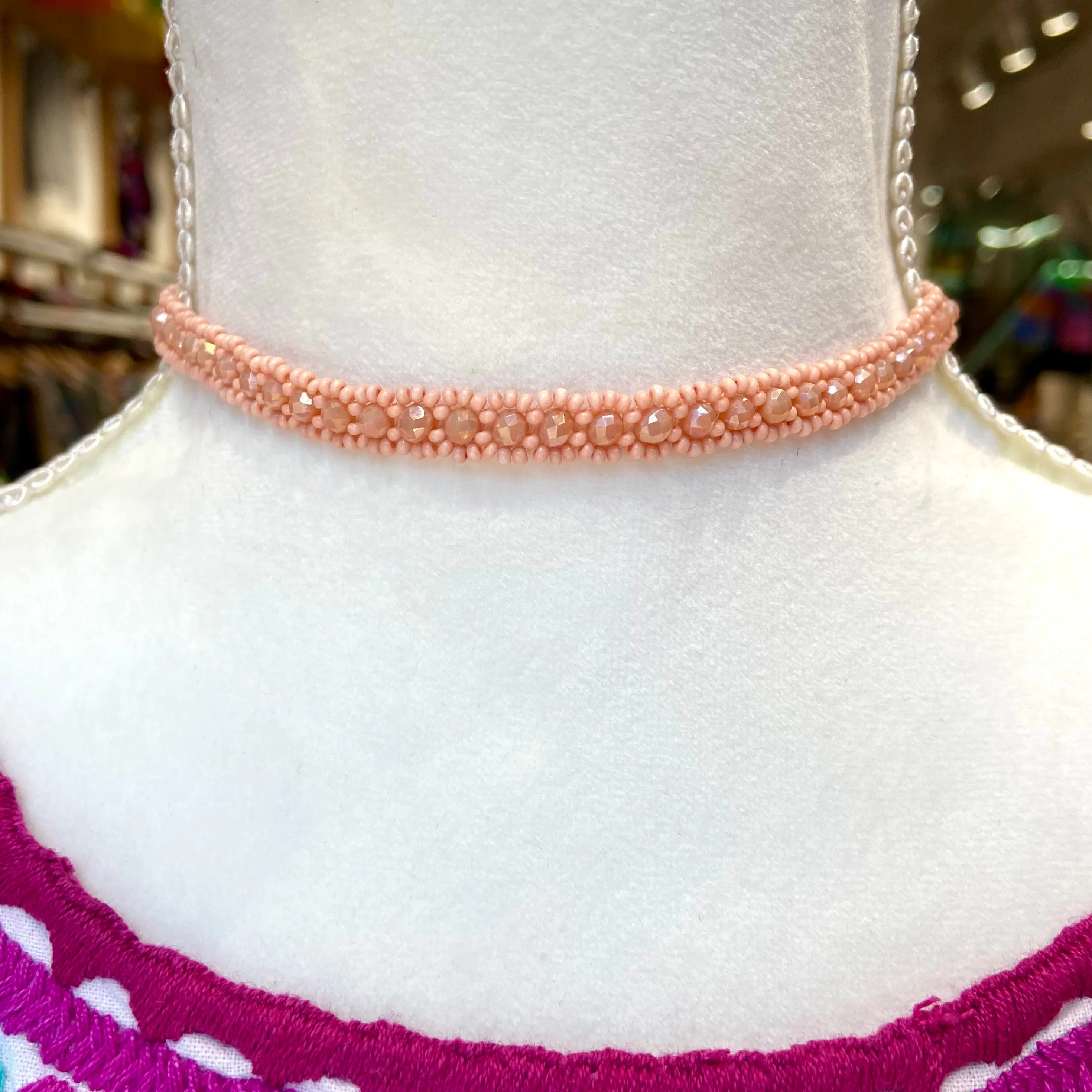 'Chaquira': Beaded Choker Necklace