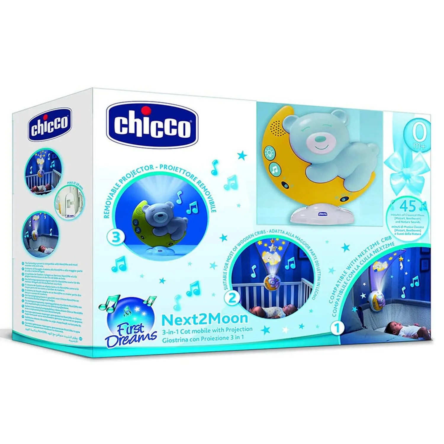 CHICCO NEXT2DREAMS COT MOBILE 0M  BLUE