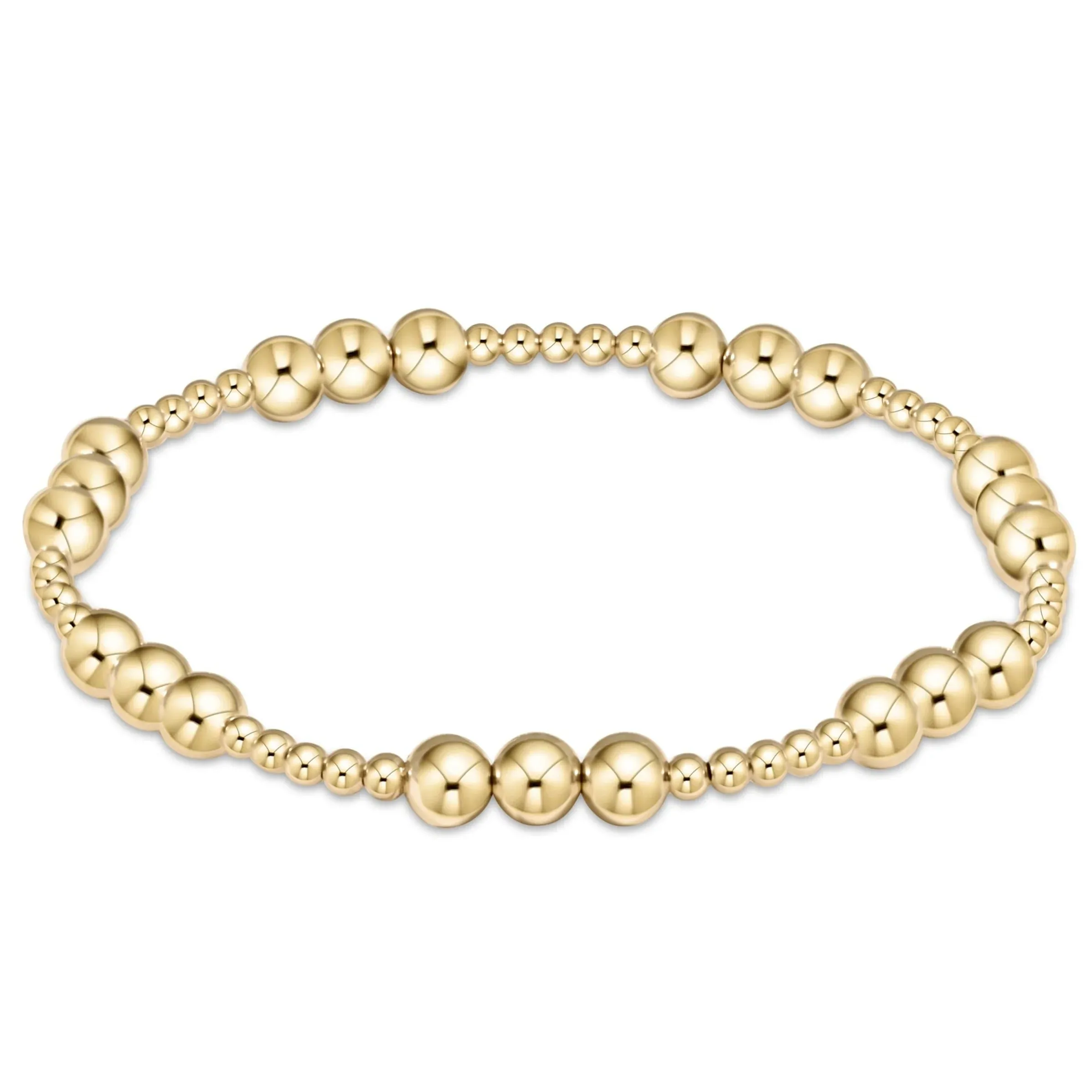 Classic Joy Pattern Bead Bracelets - Gold