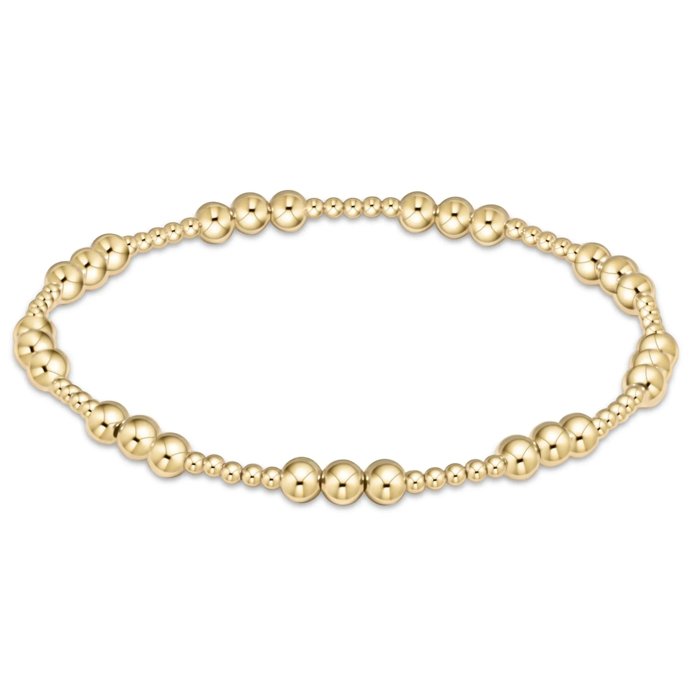 Classic Joy Pattern Bead Bracelets - Gold