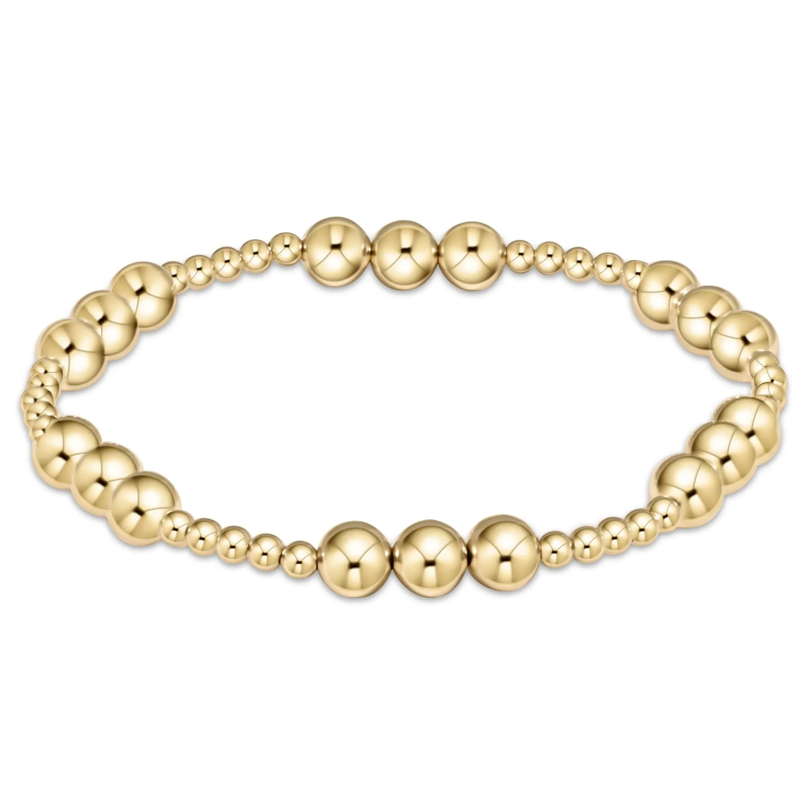 Classic Joy Pattern Bead Bracelets - Gold