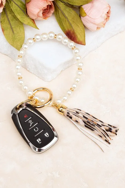 Classic Pearl Key Ring Bracelet