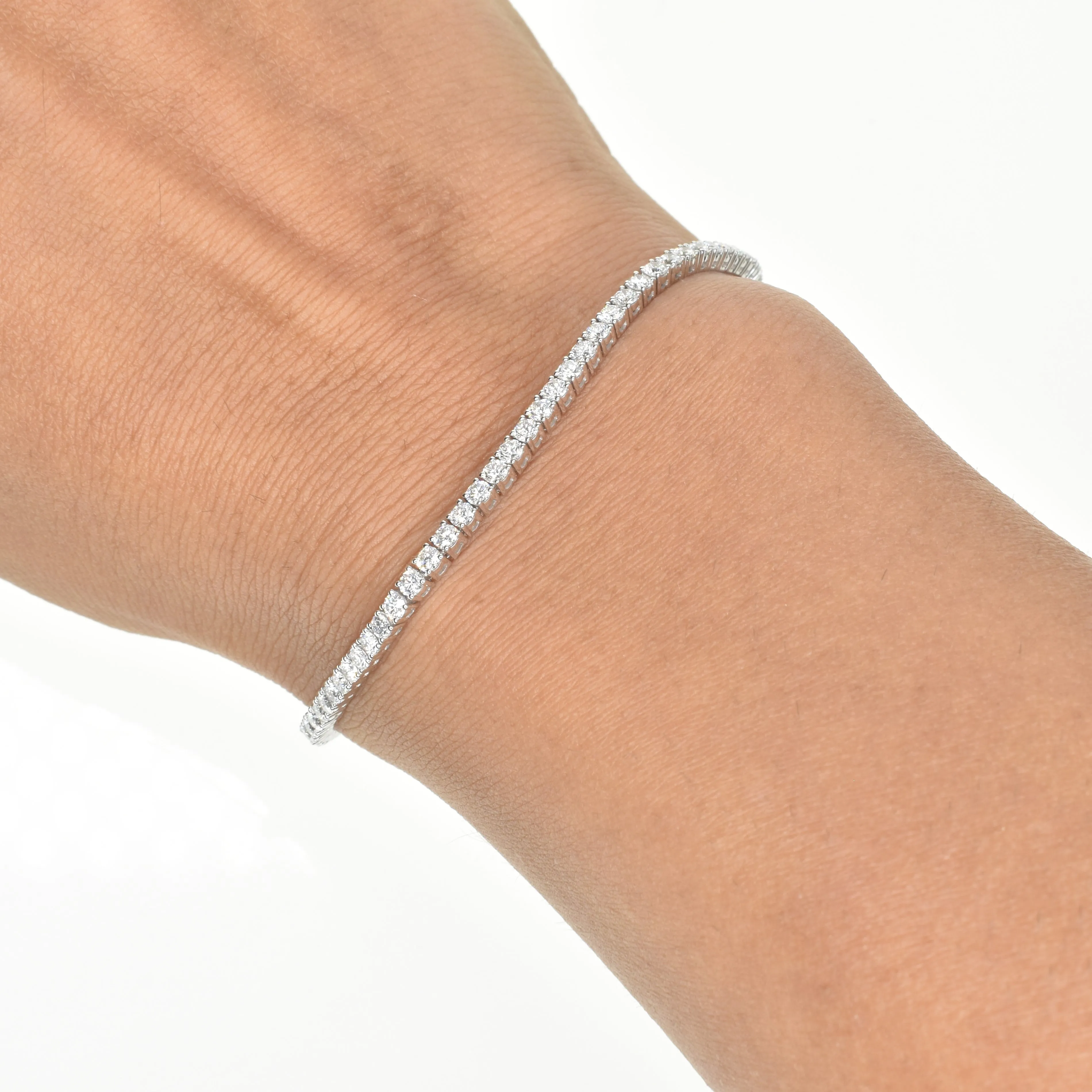 Classic Tennis Bracelet with 1.90mm Diamonds