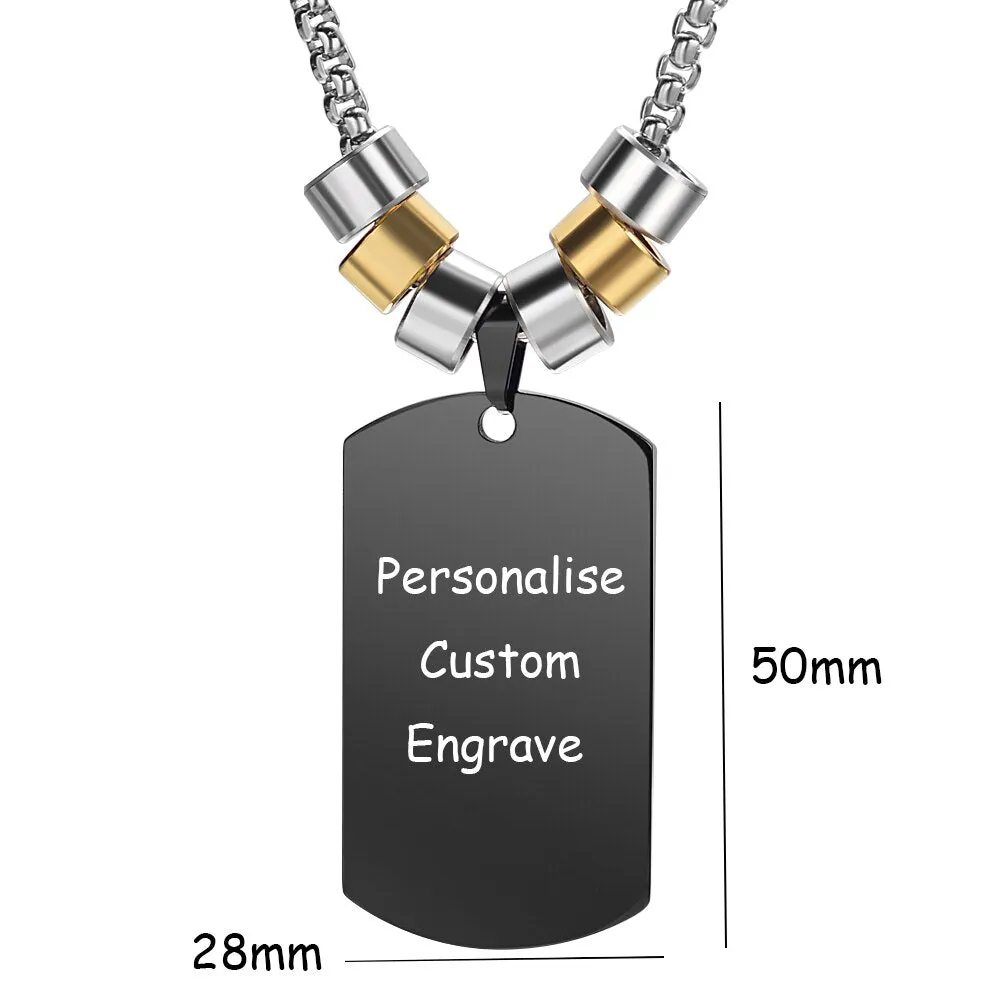 Custom Family Photo Love Necklace for Women Men Square Jewelry