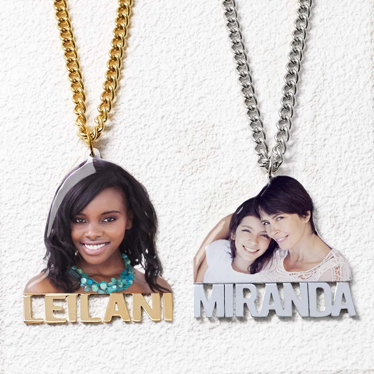 Custom Name Memory Necklace,Personalized Name Necklaces with Picture,Handmade Nameplate Necklace,