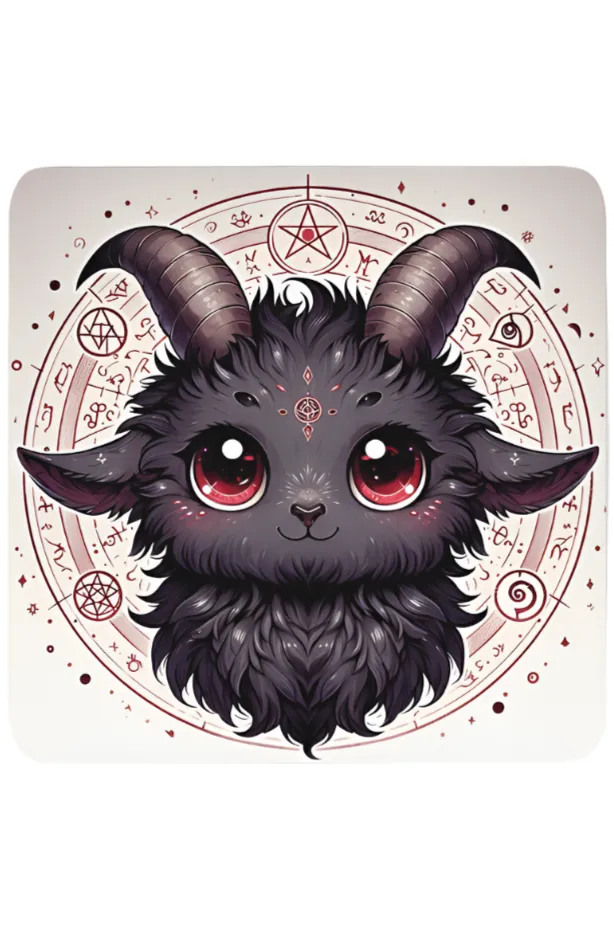 Cute Baphomet Coaster Art074