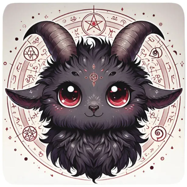 Cute Baphomet Coaster Art074