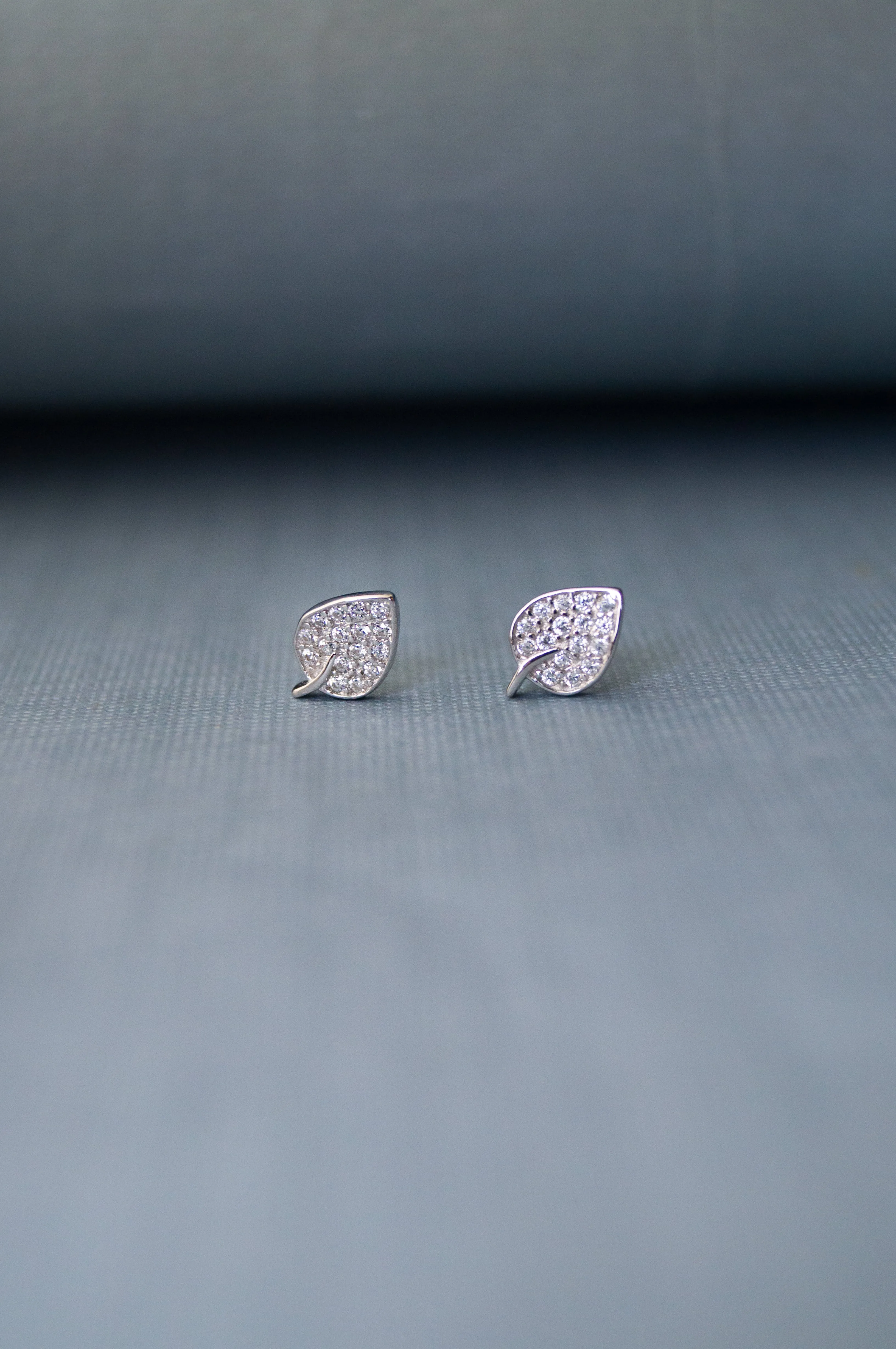 Dainty Leaf Sterling Silver Earrings