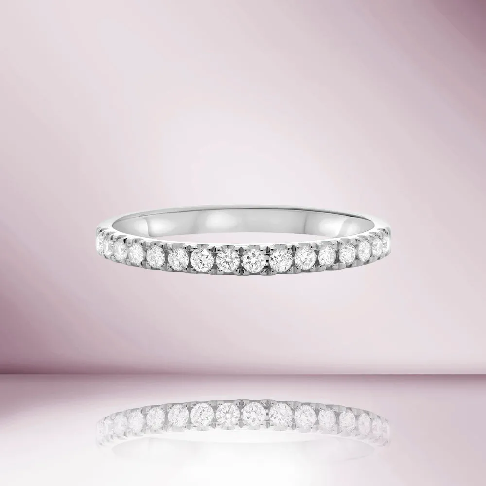 Diamond Halfway Eternity Band in 14K Gold, 2.60 mm wide