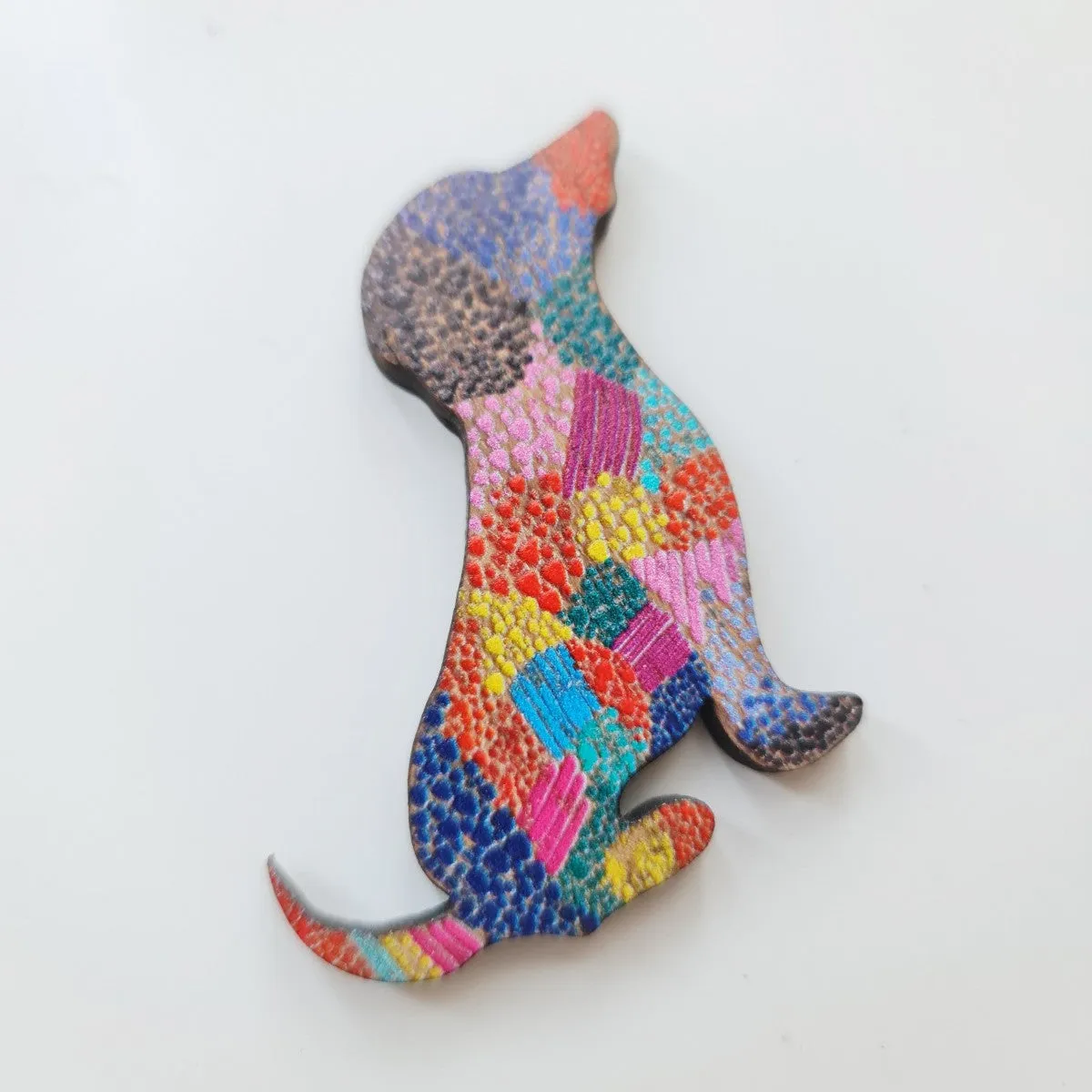 Dog Dot Art Brooch