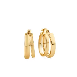 Double Hoop Earrings in 9ct Yellow Gold