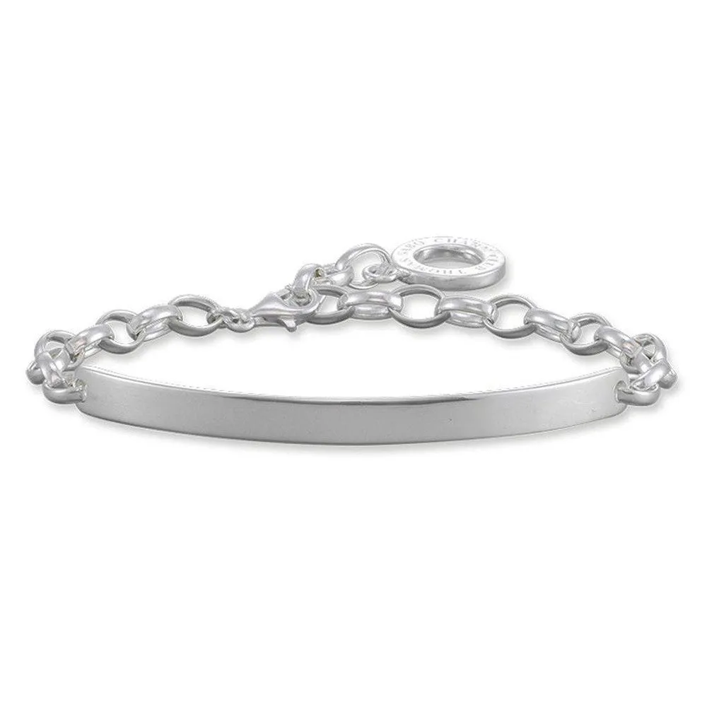 Engravable Link Charm Bracelet