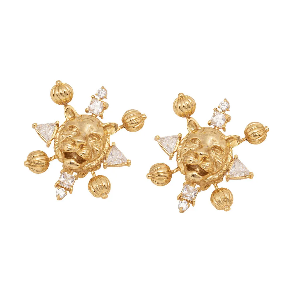 Estrella Panthera Stud Earrings