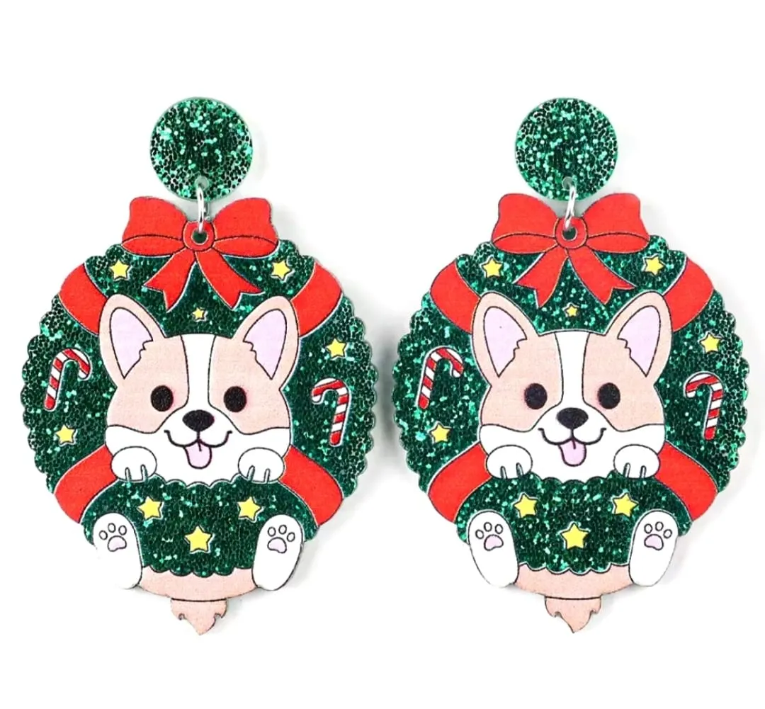 Fashion Christmas Geometric Earrings Stud Xmas Party Jewelry Women Gift