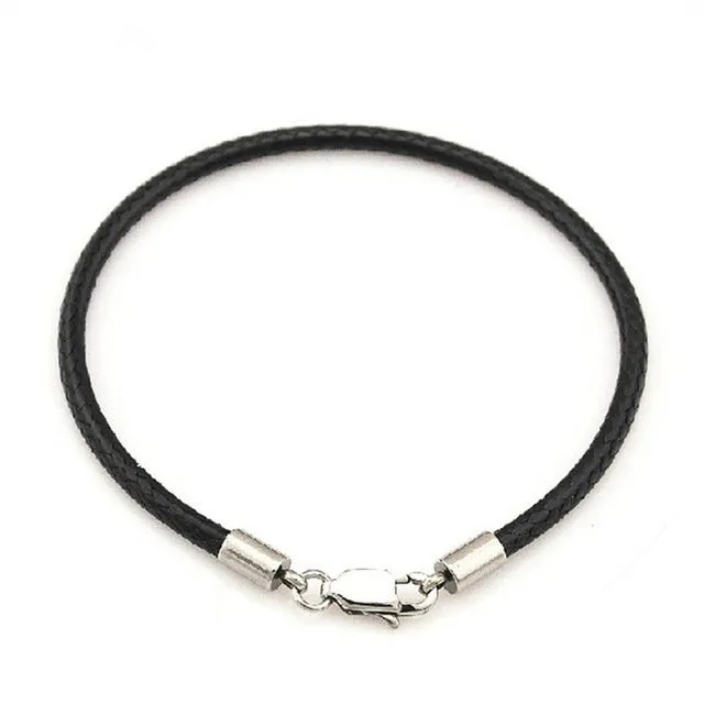 Fashion Classic Rope Leather Black Bracelet Red Thread Line Jewelry Red String Bracelet for Women Men Lobster Bracelets SL501