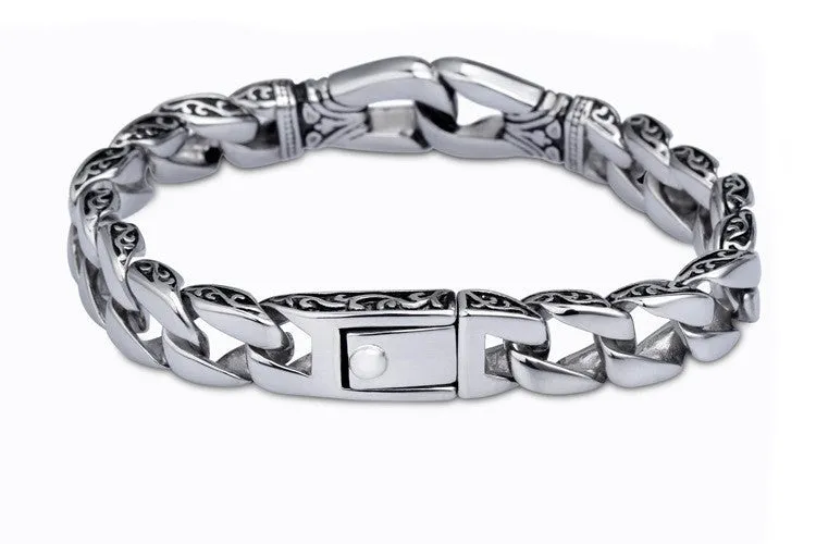 Fashion New Stainless Steel Charm Bracelet Men Vintage Friendship Totem Mens Bracelets Cool Brand Male Jewelry Wristband